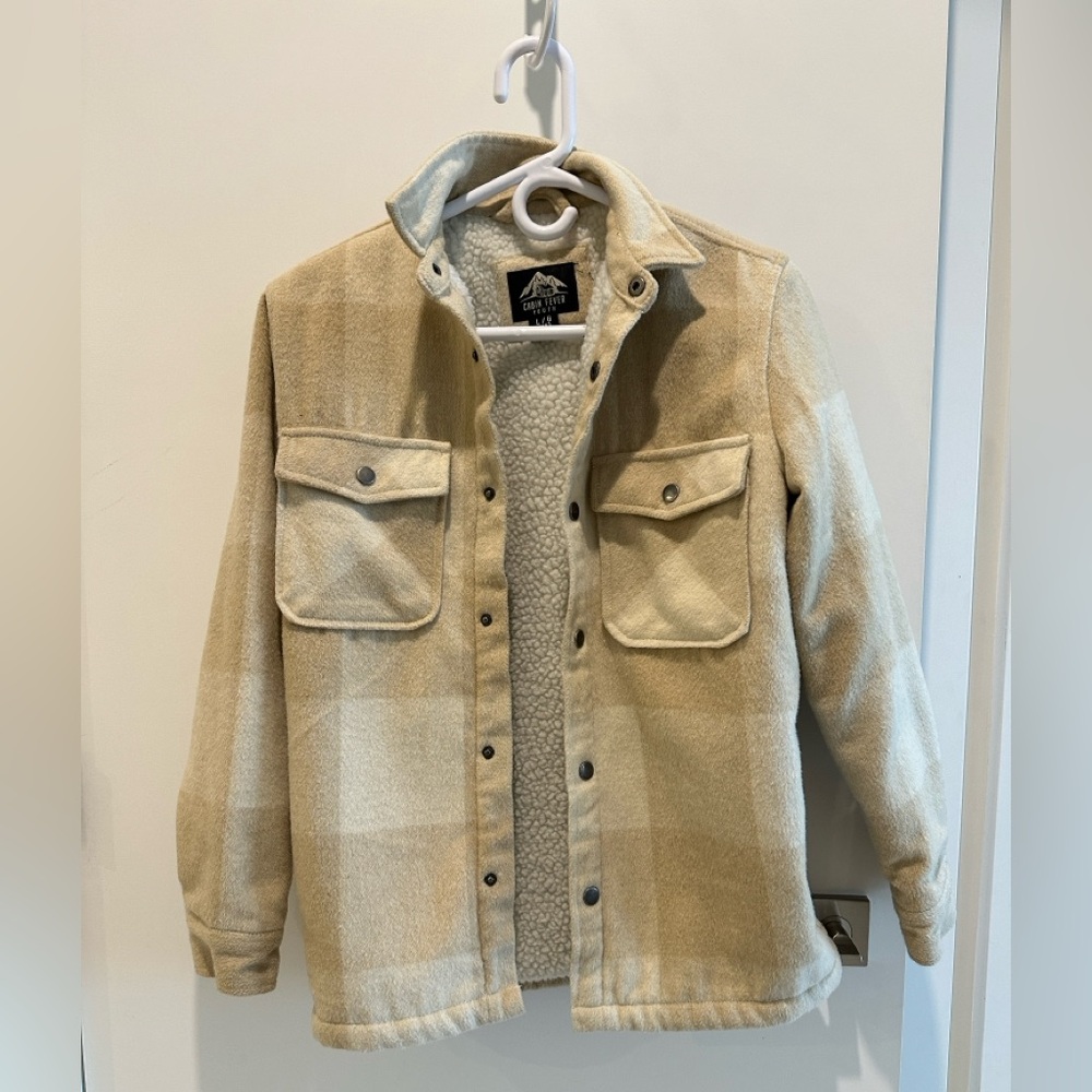 Youth  Beige Plaid Jacket